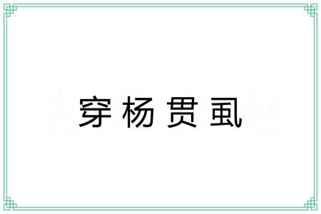 穿杨贯虱